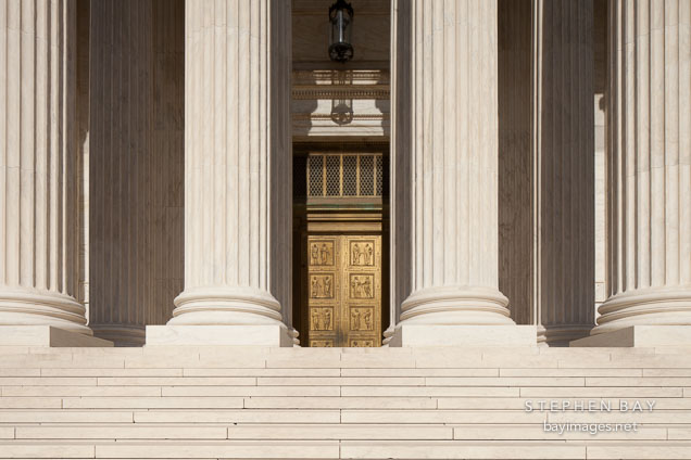 Entrance to the US Supreme Court. Washington, D.C.