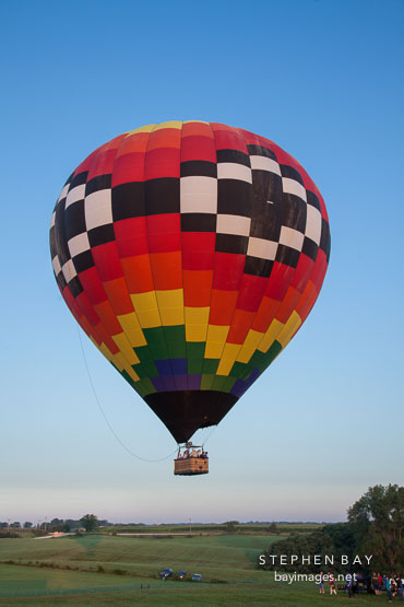 Hot air balloon ride at the Indianola National Balloon Classic.