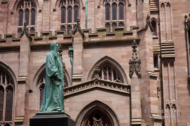 Statue of John Watts at Trinity Church. New York City.
