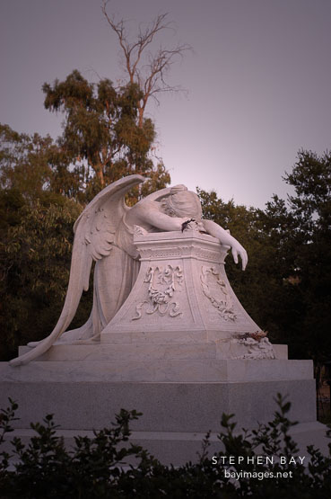 Replica of the Angel of Grief sculpture (1906). Stanford, California.