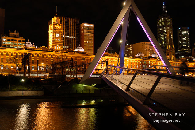 Yarra river footbridge. Melbourne, Australia.