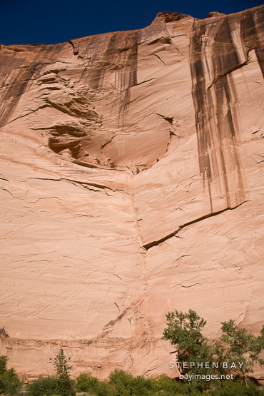 The walls of Canyon de Chelly reach over 800 feet in height. Canyon de Chelly NM, Arizona.