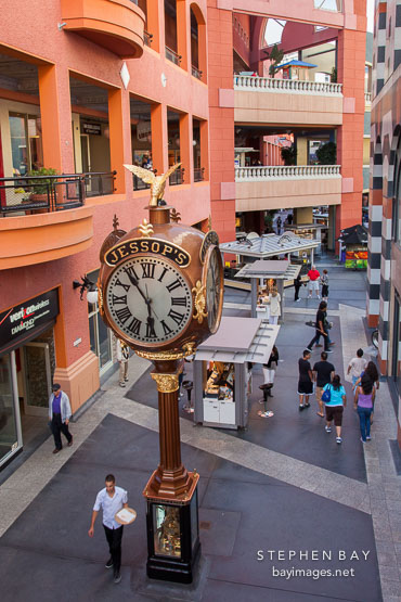 Jessop's clock in Horton Plaza. San Diego, California.