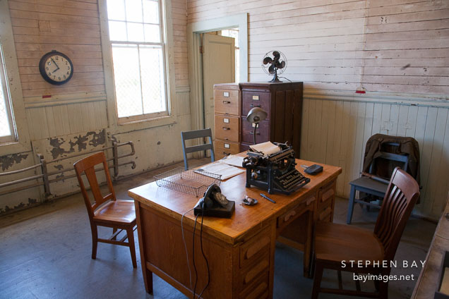 Office in the detection barracks. Angel Island Immigration Station.