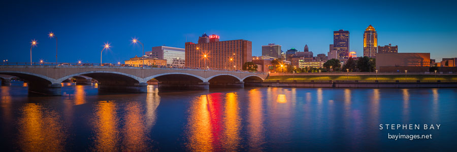 Panorama of the Des Moines Skyline.
