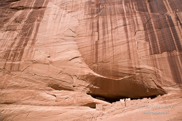White House Ruin and desert varnish. Canyon de Chelly NM, Arizona.