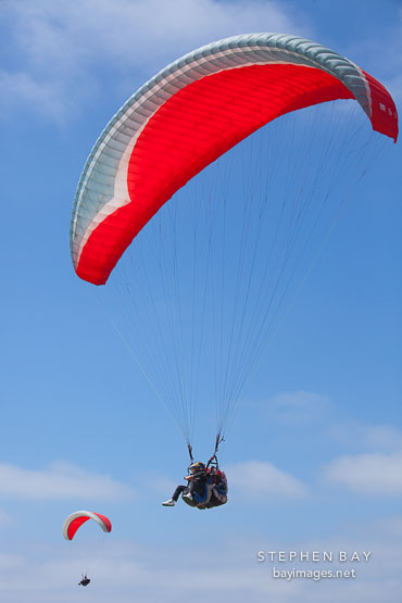 Paragliding at Torrey Pines Glider Port near San Diego, California