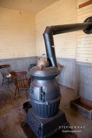 Antique stove. Angel Island Immigration Station.