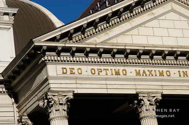Close-up of the Cathedral Basilica of St. Joseph. San Jose, California, USA.