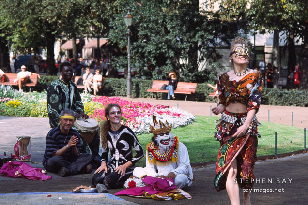 Woman with mask. Helsinki, Finland.