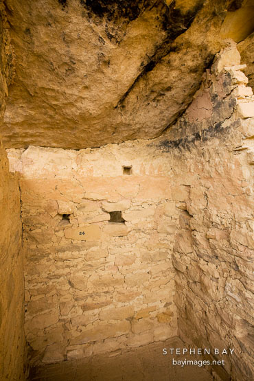 Wall painting at Balcony House. Mesa Verde NP, Colorado.