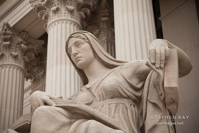 Statue of what is past is prologue. National Archives, Washington D.C.