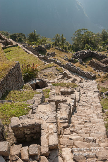 Baths and steps. Machu Picchu, Peru.