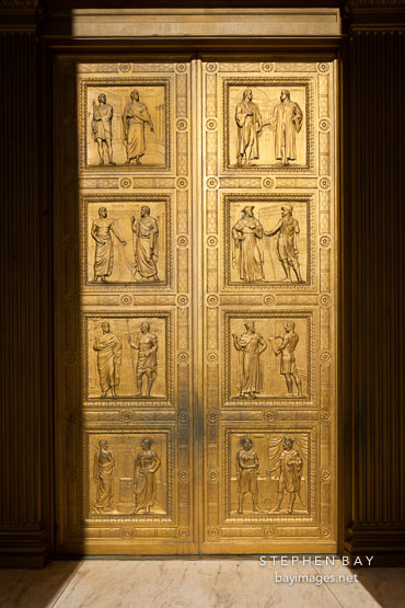 Bronze doors of the Supreme Court. Washington, D.C.
