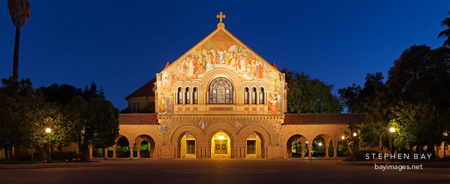 Panorama of Stanford Memorial Church.