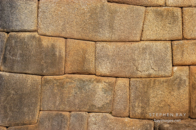 Stonework at Machu Picchu. Peru
