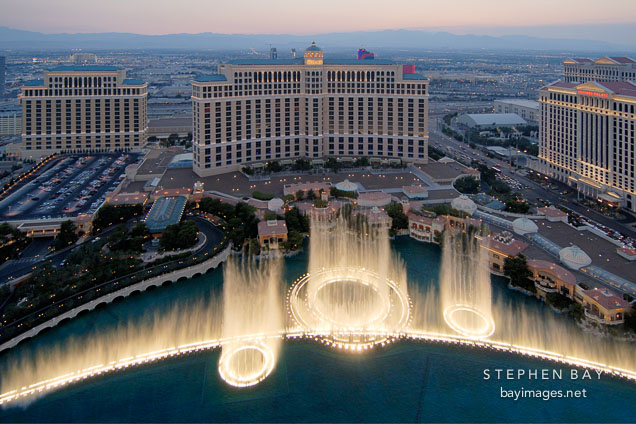 Bellagio water show. Las Vegas, Nevada, USA.