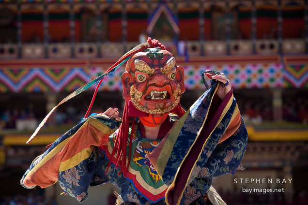 Masked dancer. Thimphu tsechu, Bhutan.