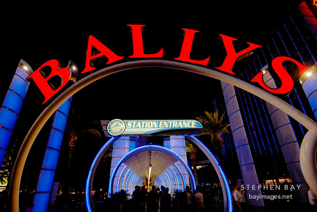 Entrance to Bally's hotel. Las Vegas, Nevada, USA.