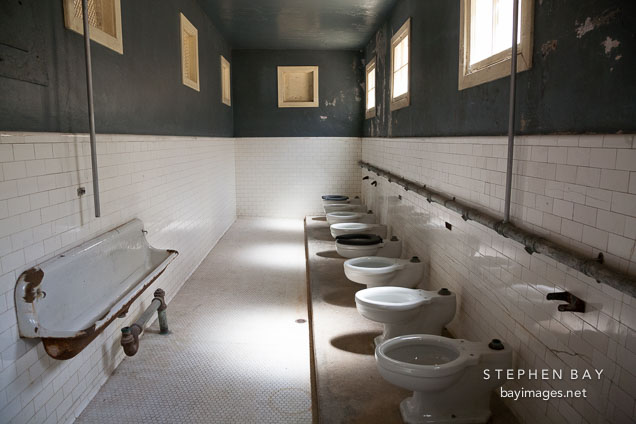 Toilets in the detention barracks. Angel Island Immigration Station.