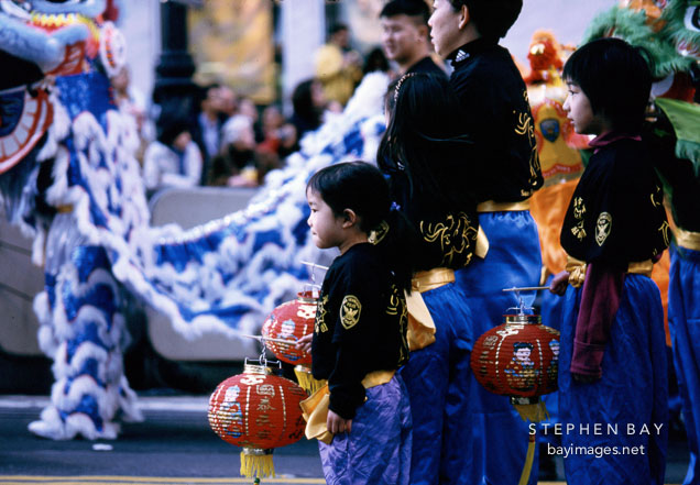 Girl with lantern. San Francisco Chinese New Year Parade, San Francisco, California.