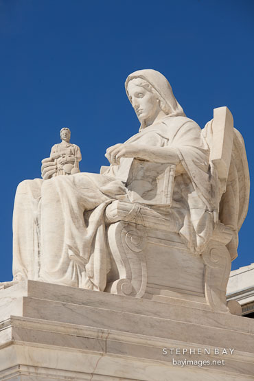 The contemplation of justice, US Supreme Court building. Washington, D.C.