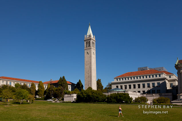 Sather Tower at the center of UC Berkeley campus.