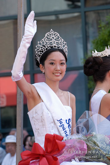 Seattle Japanese princess. Cherry blossom festival grand parade. Japantown, San Francisco, California, USA.