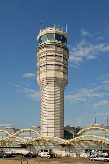 Control tower at Ronald Reagan National Airport. Washington, D.C., USA.