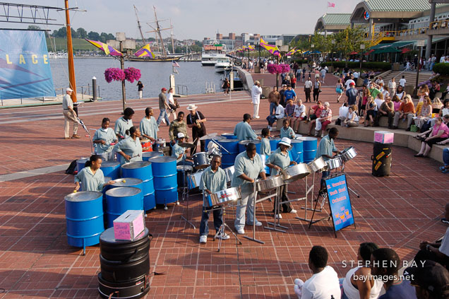 Steel orchestra, Baltimore, Maryland, USA.