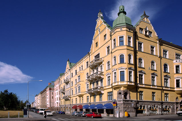Building near Kaivopuisto Park. Helsinki, Finland.