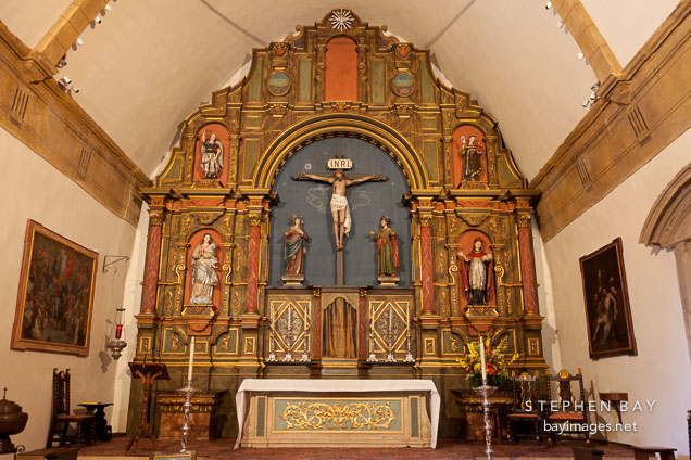 Inside Carmel Mission Basilica. Carmel, California.