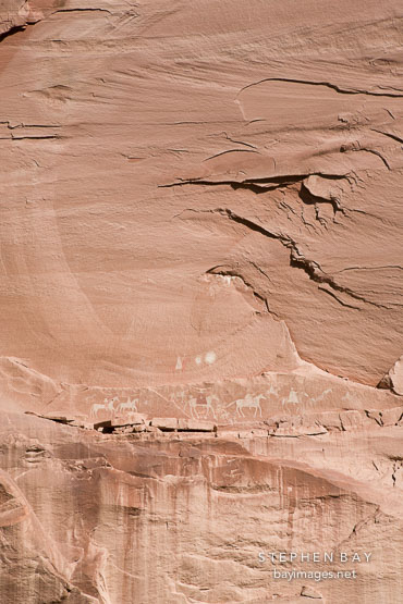 Narbona expedition pictograph. Canyon de Chelly NM, Arizona.