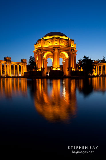Reflection of the Rotunda. Palace of Fine Arts, San Francisco, California.