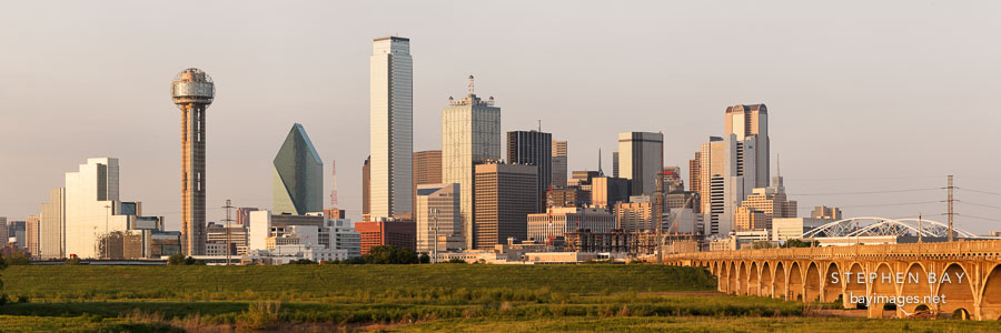 Dallas skyline in the late afternoon.