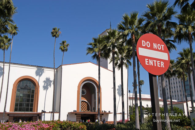 Do Not Enter. Union Station, Los Angeles, California, USA.