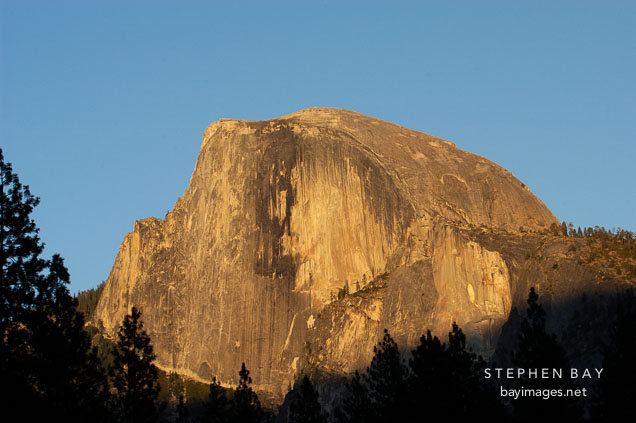 Sunset on Half Dome. Yosemite National Park, California, USA.