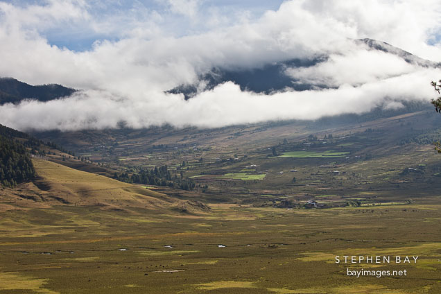 Clouds over Phobjikha Valley, Bhutan.