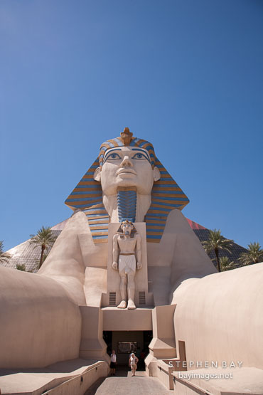 Sphinx at the entrance to the Luxor. Las Vegas, Nevada.