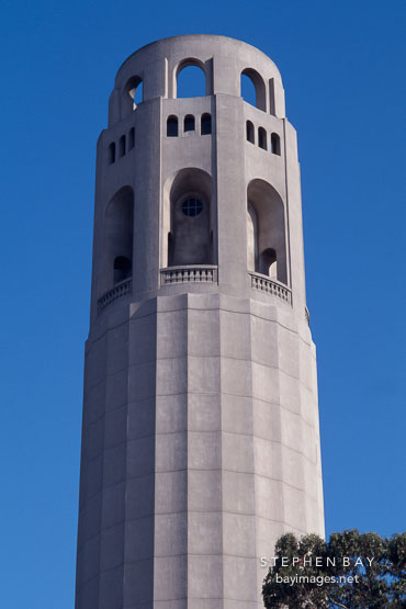 Top of Coit Tower, San Francisco, California, USA.