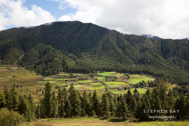 Beautiful Phobjikha Valley, Bhutan.