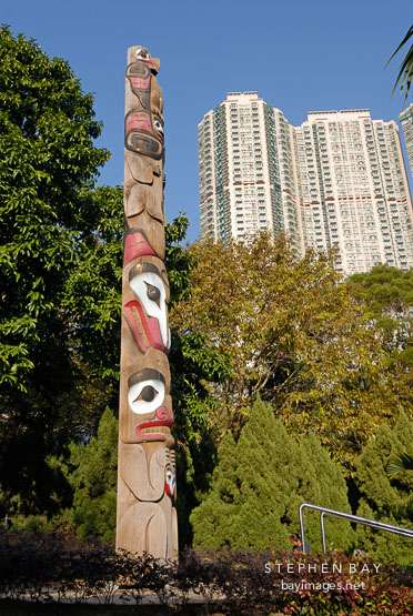 Totem Pole. Kowloon Park, Hong Kong, China.