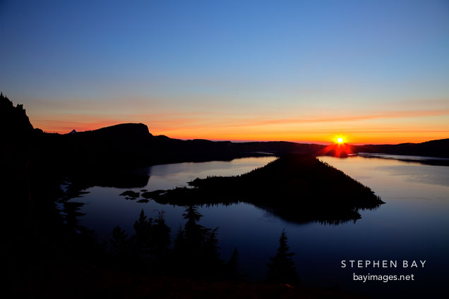 Crater Lake sunrise. Oregon.
