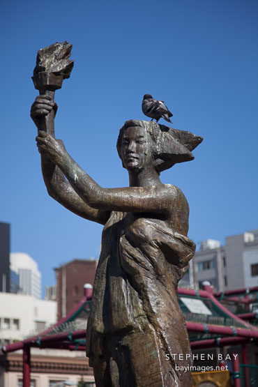 Statue of the Goddess of Democracy. Portsmouth Square, San Francisco.