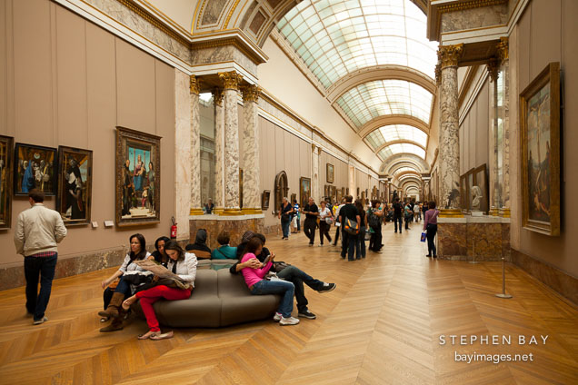 Visitors to the Louvre. Paris, France.
