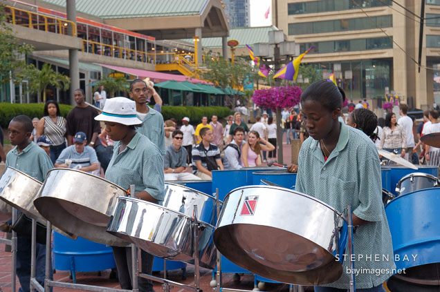 Steel orchestra, Baltimore, Maryland, USA.