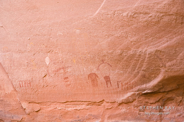 Ancient pictographs. Canyon de Chelly NM, Arizona.