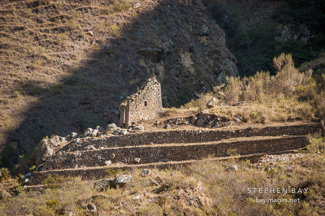 Ruins at Machu Q'ente. Inca trail, Peru.