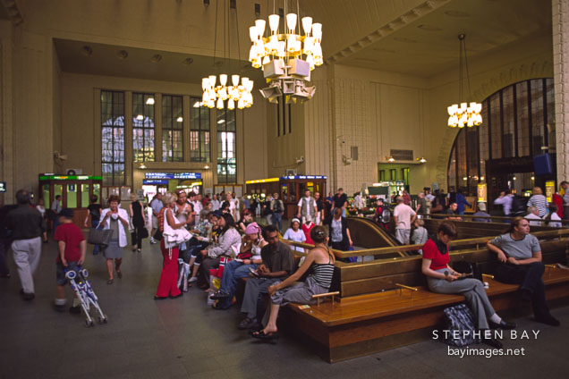 Inside the railway station. Helsinki, Finland.