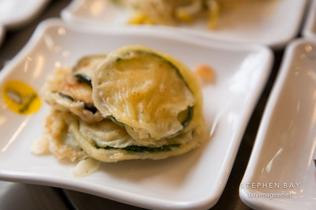 Hobakjeon (pan-fried summer squash) is one of many favorite Korean side dishes (banchan).